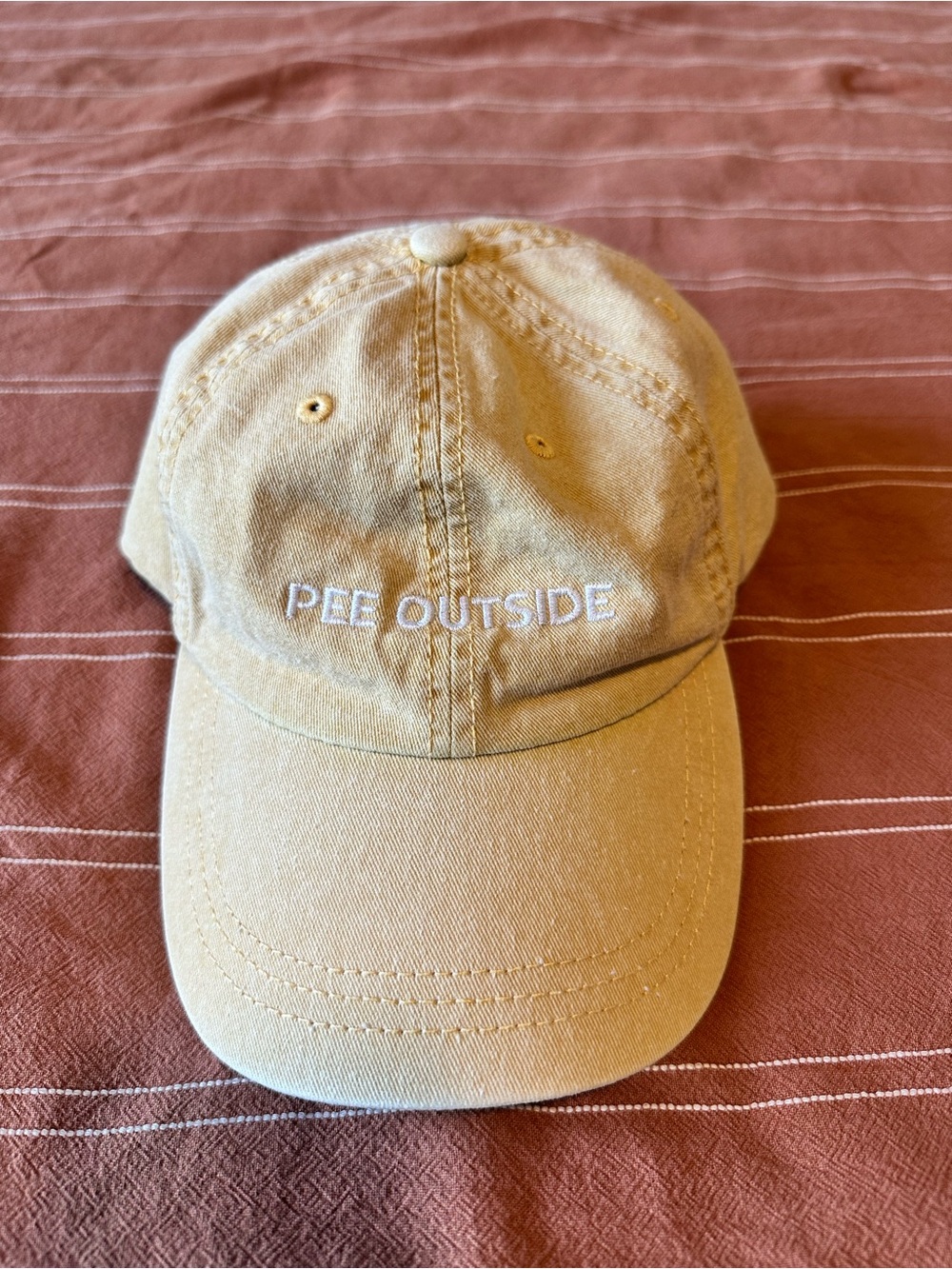 'Pee Outside' Embroidered Baseball Cap